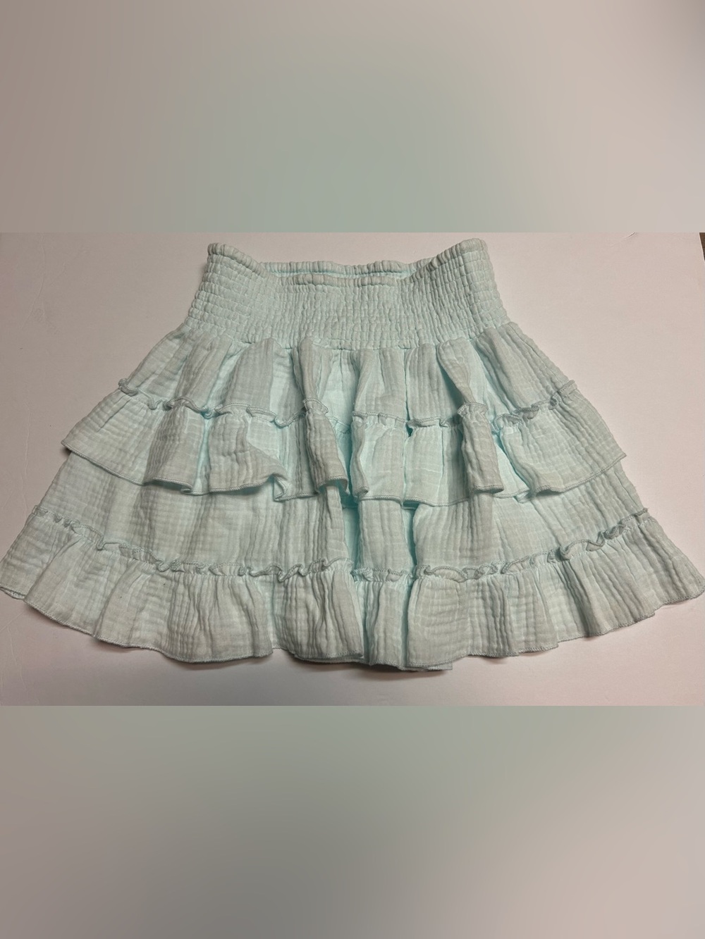 Ocean Drive Light Mint Tiered Ruffle Skirt